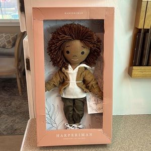 HARPERIMAN handmade linen doll 14” petite collection ASHTON is Brand New in Box